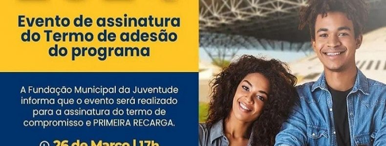 Assinatura do termo de compromisso do Cartão do Estudante acontece nesta terça, 26